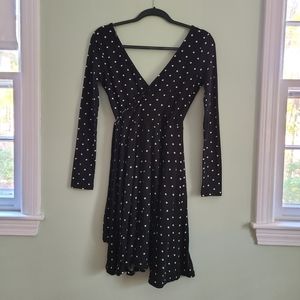 Long sleeve polka dot dress. Never worn